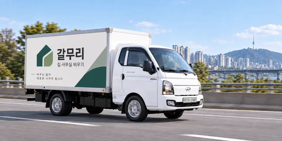 갈무리 작업 차량 (그림) · 병방동 유품정리